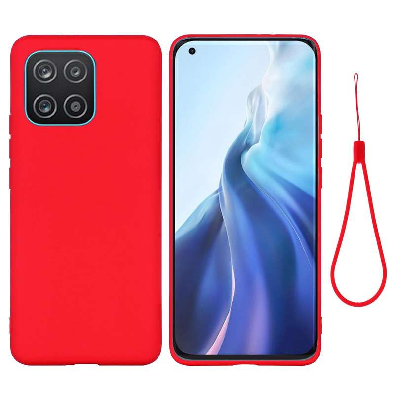 For Samsung Galaxy A03 166.6mm Color Liquid Silicone Phone Case(Red)