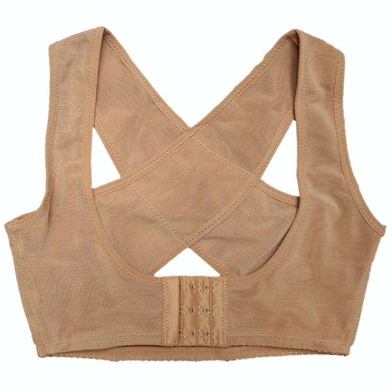 Women Ultrathin Kyphosis Correction Shoulder Support Tight-fitting Orthopedic Belt, Size:L(Flesh ...