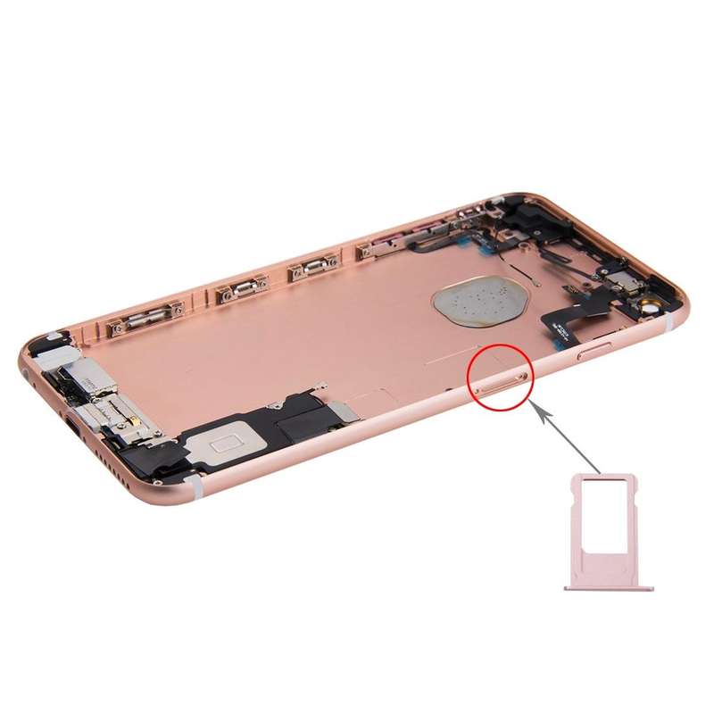 Battery Back Cover Assembly with Card Tray for iPhone 6s Plus(Rose Gold)
