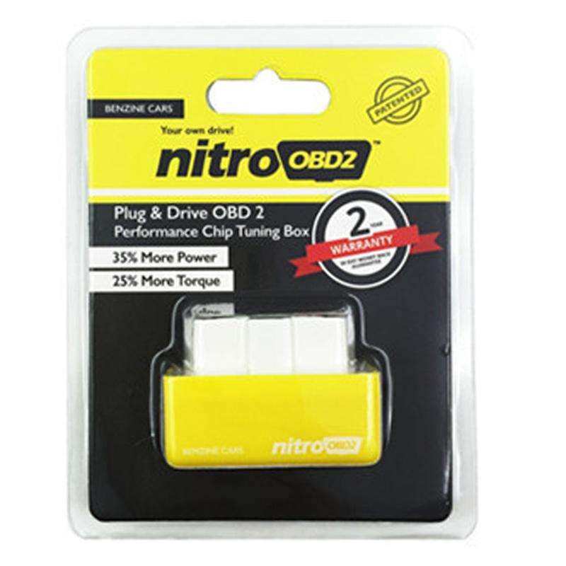 Super Mini EcoOBDII Plug and Drive Chip Tuning Box for Benzine, Lower Fuel and Lower Emission(Yel...