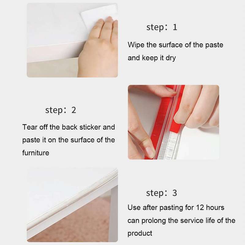 PVC Household Transparent Anti-collision Strip Furniture Soft Edge Protector, Specification: 1 cm...