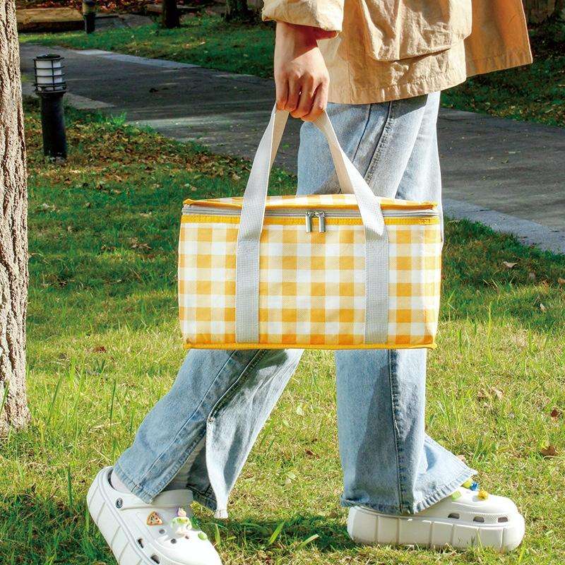 JY2209 Camping Moistureproof Portable Picnic Basket Set, Spec: Red White