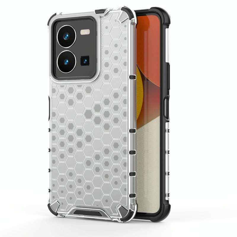 For vivo Y35 4G / Y22S 4G Global Honeycomb Phone Case(White)