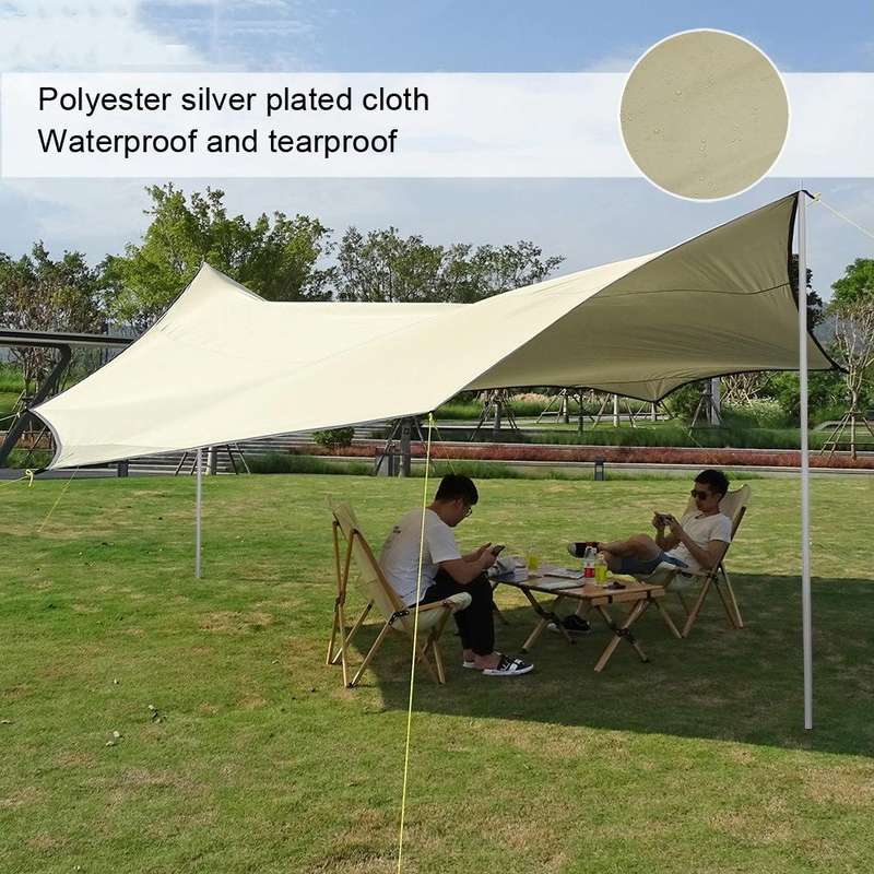 Outdoor Octagonal Curtain Tent Rain and Sun Protection Camping Sunshade Pergola, Color: Blue