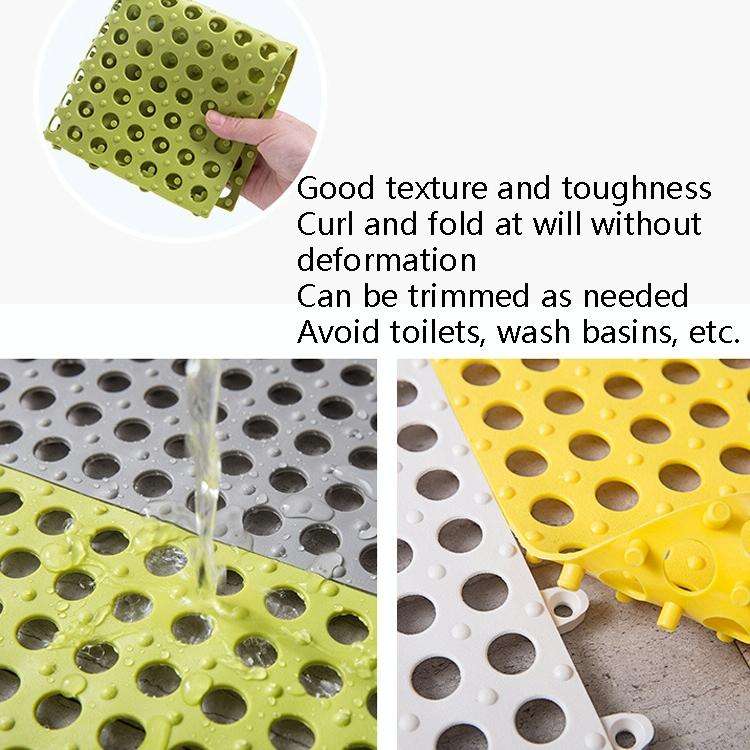 4 PCS Bathroom Anti-Slip Mat Shower Room Splicing Ground Pad, Size: 30x30cm(Yellow)