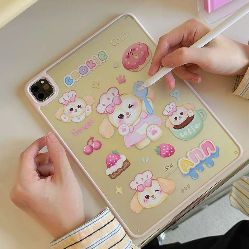 For iPad 10th Gen 10.9 2022 Painted Acrylic Tablet Case(Butter Cookies)