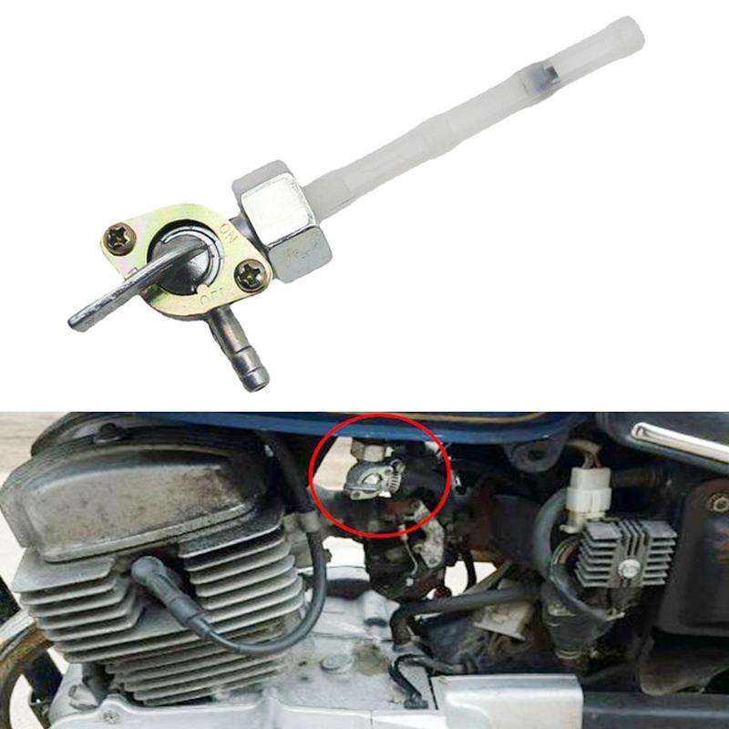 Motorcycle Fuel Tap Valve Petcock Fuel Tank Gas Switch for Honda CB400F 1977(White)