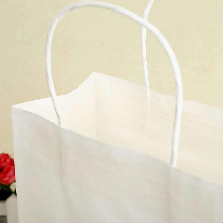 10 PCS Elegant Kraft Paper Bag With Handles for Wedding/Birthday Party/Jewelry/Clothes, Size:16x2...
