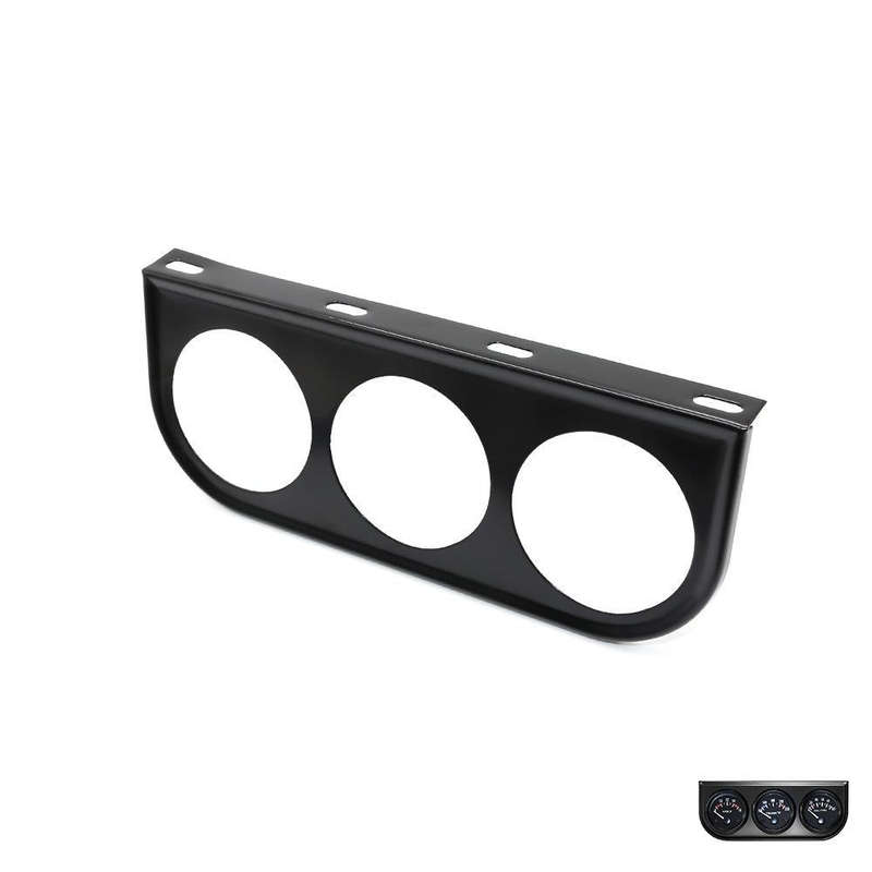 Car 52mm 3 Holes Iron Dash Gauge Meter Pod Mount Holder(Black)