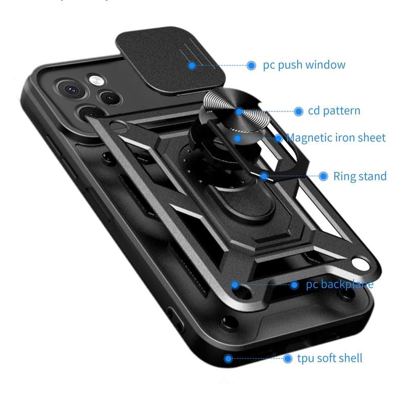 For Huawei nova Y61 Sliding Camera Cover Design TPU+PC Phone Case(Silver)
