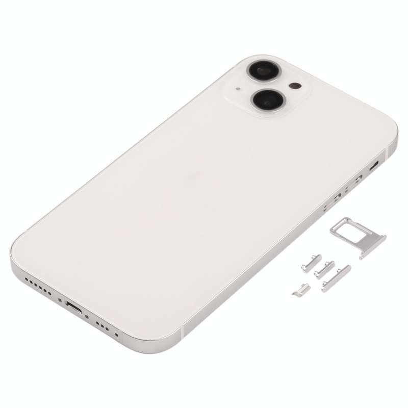 Back Housing Cover with Appearance Imitation of iP13 for iPhone XR(White)