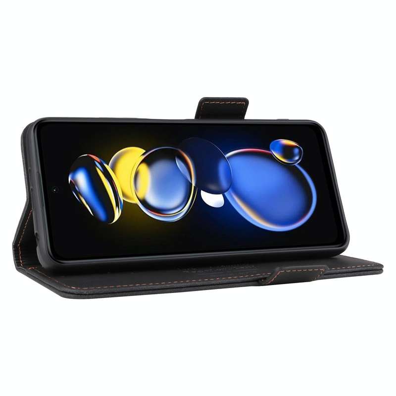 For Xiaomi Redmi Note 11T Pro Magnetic Clasp Flip Leather Phone Case(Black)