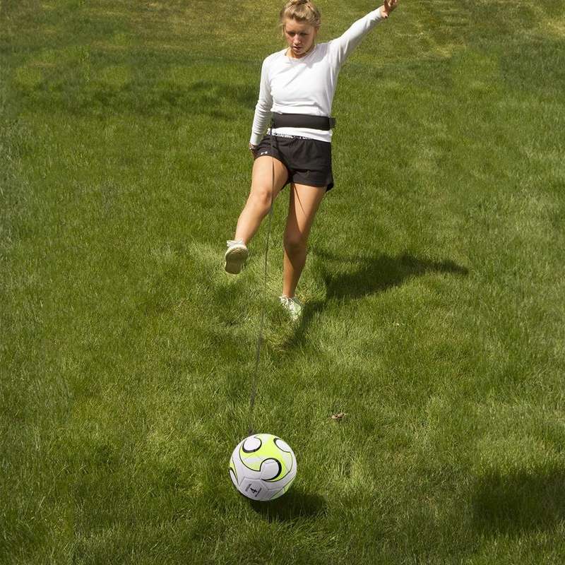 No. 4 Soccer Trainer Bump Rebound Catch Pass Children Auxiliary Exercise Equipment(White)