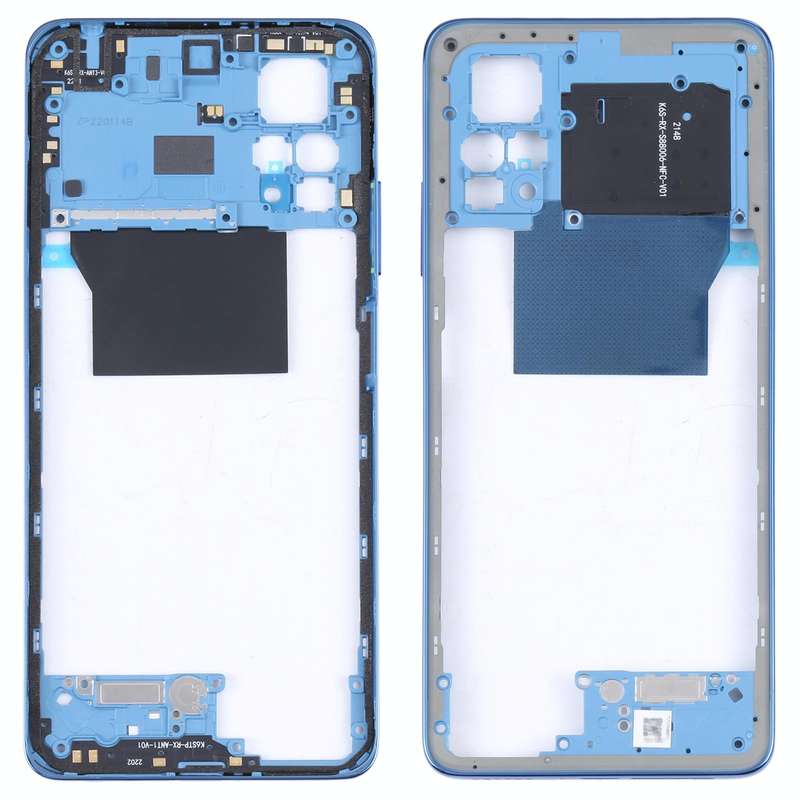 Middle Frame Bezel Plate for Xiaomi Poco X4 Pro 5G/Redmi Note 11E Pro(Dark Blue)