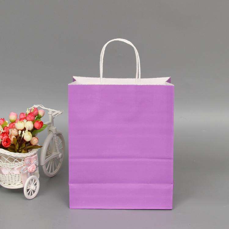 10 PCS Elegant Kraft Paper Bag With Handles for Wedding/Birthday Party/Jewelry/Clothes, Size:12x1...