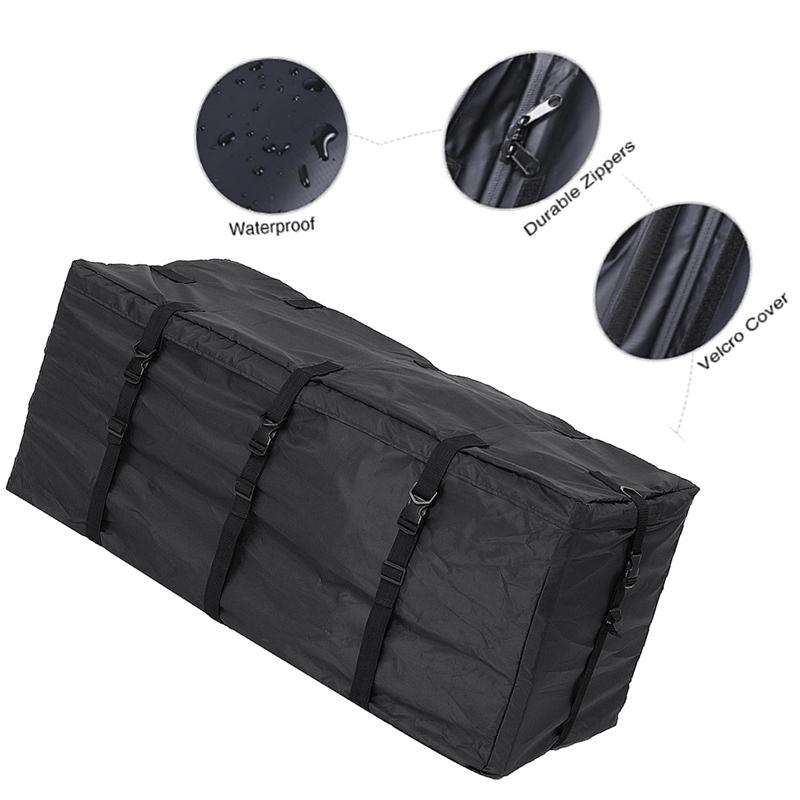 600D Waterproof Cloth Double Zipper 8 Buckle Roof Bag Luggage Bag,Style: Only Roof Bag