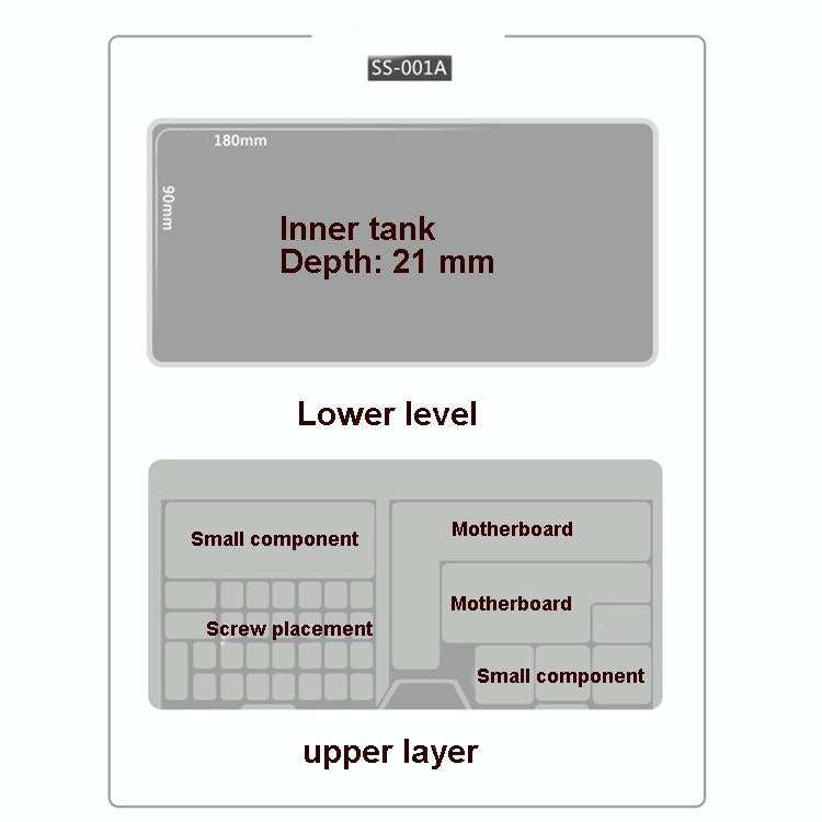 2 PCS Double-Layer Clamshell Mobile Phone Repair Parts Turnover Box Mobile Phone Disassembly  Scr...