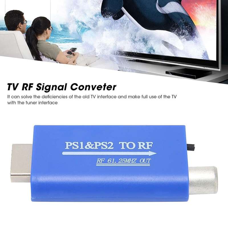61.25MHz PS1 & PS2 to RF TV Signal Radio Frequency Converter