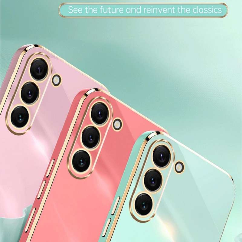 For Samsung Galaxy S23 5G XINLI Straight Edge 6D Electroplate TPU Phone Case(Cherry Purple)