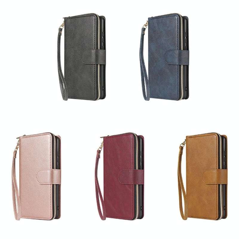 For iPhone 11 Pro Max Zipper Wallet Bag Horizontal Flip PU Leather Case with Holder & 9 Card Slot...