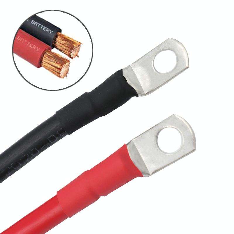 6AWG 25-10 Car 50cm Red + Black Pure Copper Battery Inverter Cable
