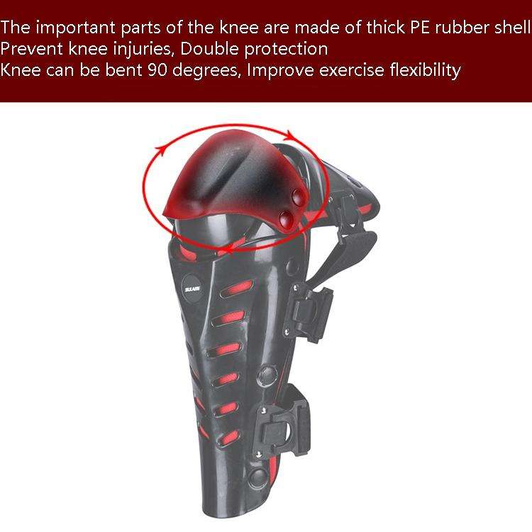 SULAITE Motorcycle Outdoor Riding Anti-Fall Protective Gear Knee Pads(Black)