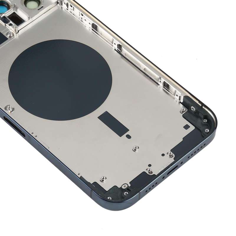 Back Housing Cover with SIM Card Tray & Side keys & Camera Lens for iPhone 12 Pro Max(Blue)