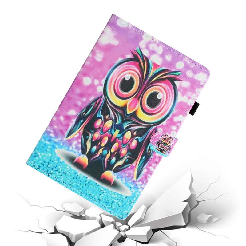 For Lenovo Tab M10 Plus 10.6 3rd Gen 2022 Coloured Drawing Smart Leather Tablet Case(Owl)