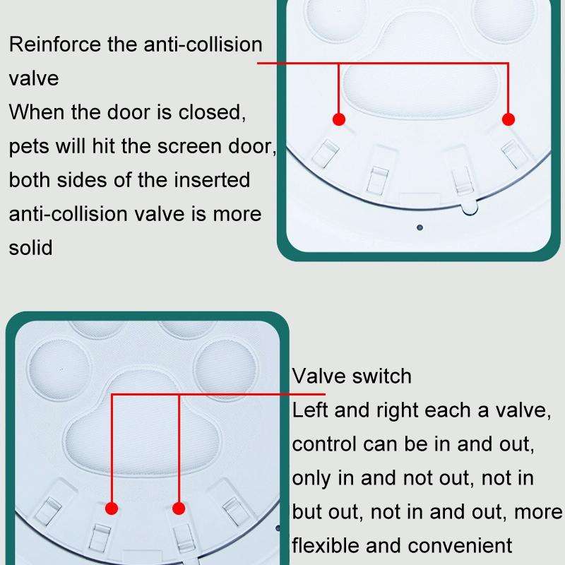 Pet Screen Door Two Way Access Magnetic Closing Cat Door Pet Products(Black)