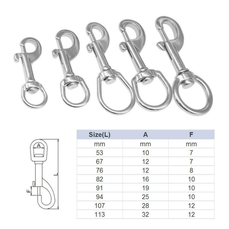 Stainless Steel Swivel Single Hook Pet Leash Hook, Specification: 80mm