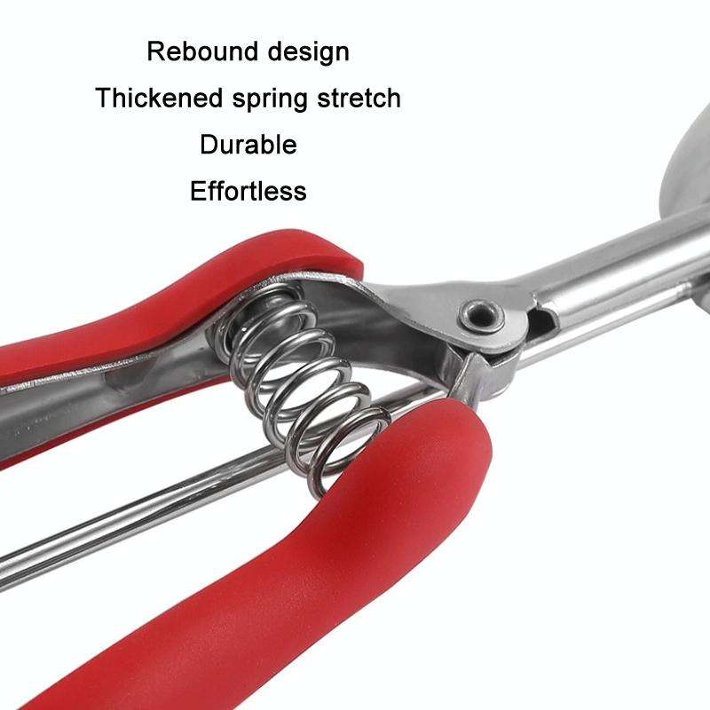 304 Stainless Steel Silicone Handle Ice Cream Scoop, Diameter 6cm