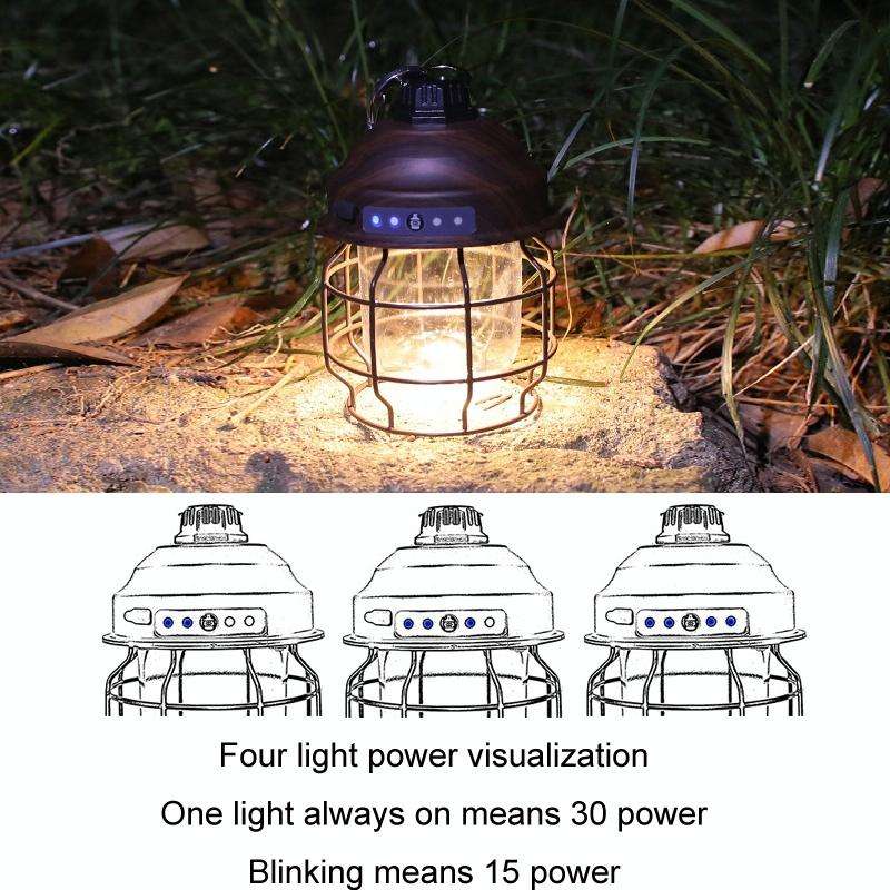 Outdoor Camping Portable Light With Carabiner, Color: Copper