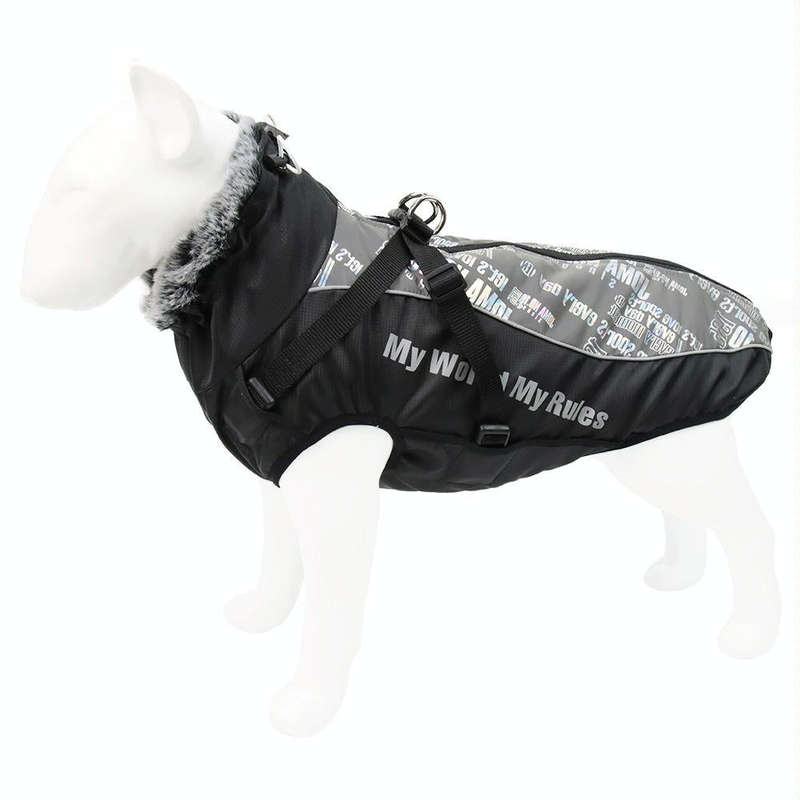 BL-683 Keep Warm Reflective Dog Clothes, Size: XL(Dazzling White)