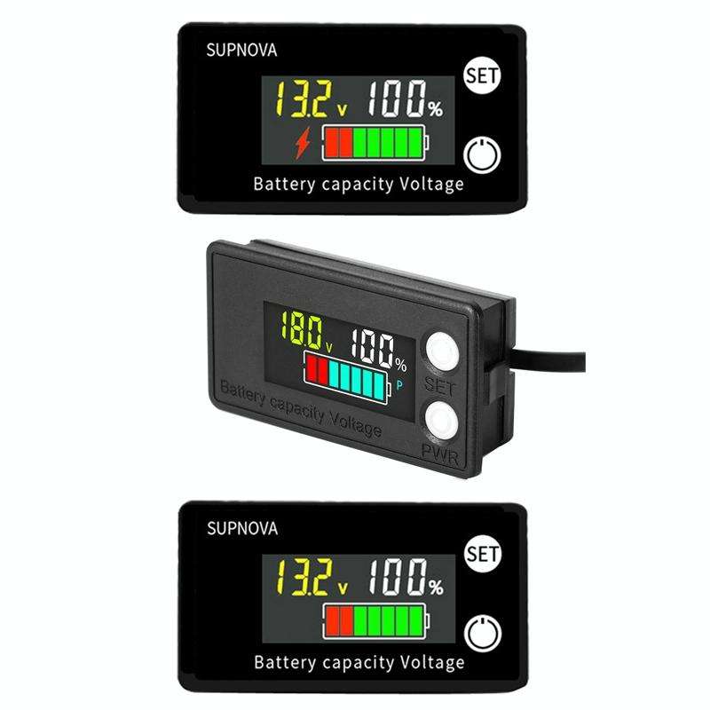 SUPNOVA LCD Color Screen DC Voltmeter Lithium Storage Battery Meter, Style: Waterproof Type
