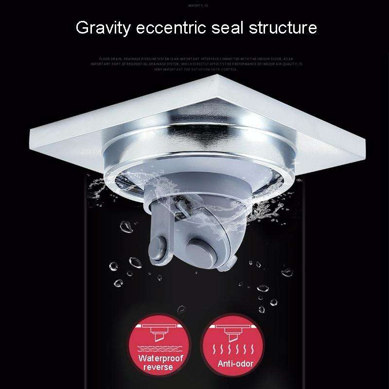 Full Copper Odor Proof Floor Drain, Style: K7004 Chrome Plated Dual Use+Straight Row