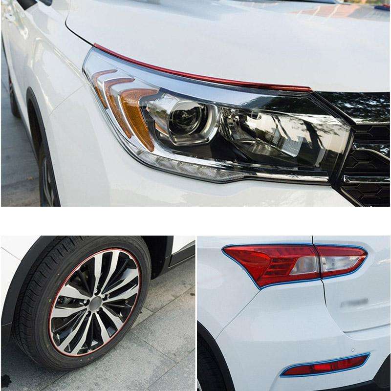Universal Decorative Scratchproof Stickup 8M Flexible Car Wheel Hub TRIM Mouldings Decoration Str...