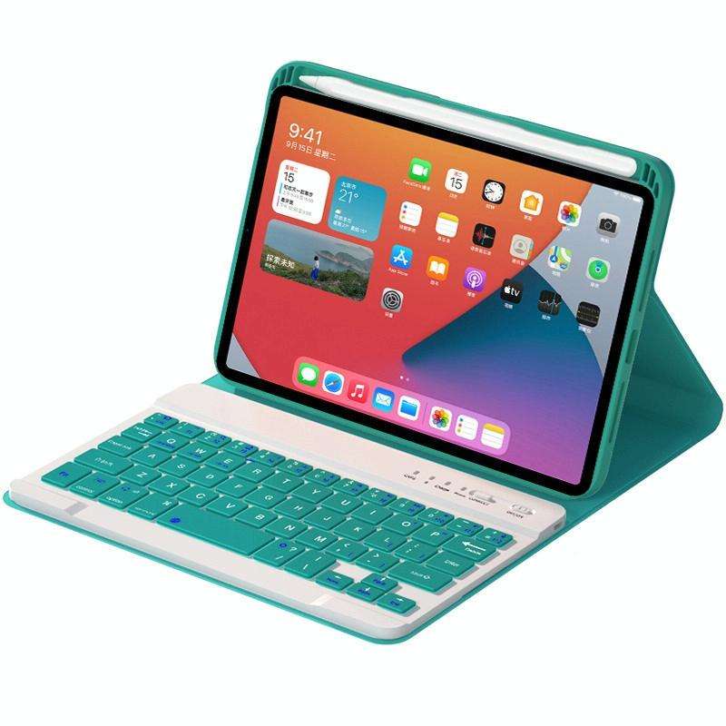 HK006 Square Keys Detachable Bluetooth Keyboard Leather Tablet Case with Holder for iPad mini 6(D...