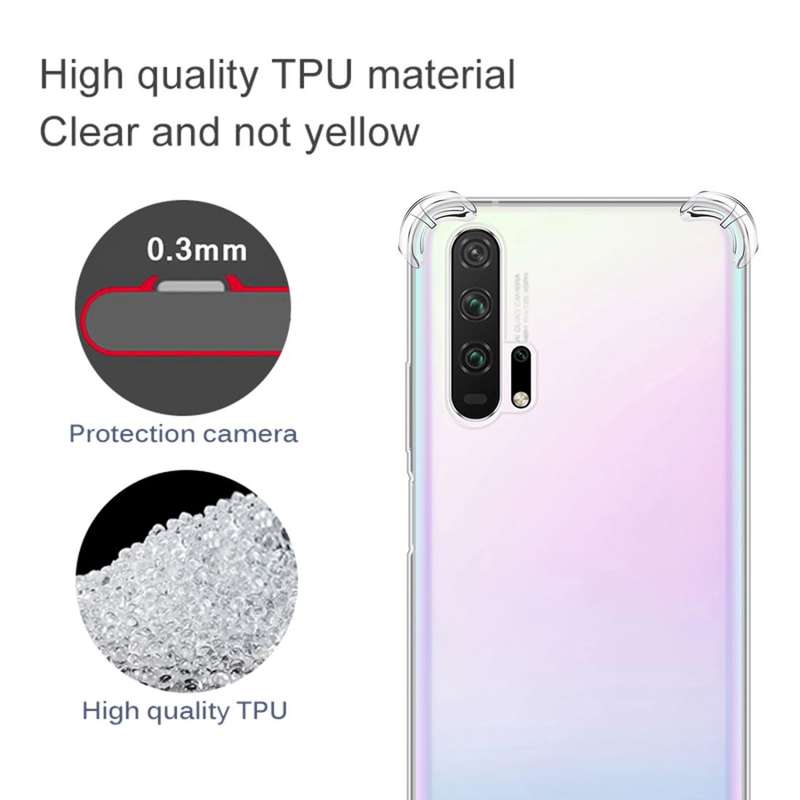 For Huawei Nova 6 (4G/5G) Four-Corner Anti-Drop Ultra-Thin Transparent TPU Phone Case(Transparent)
