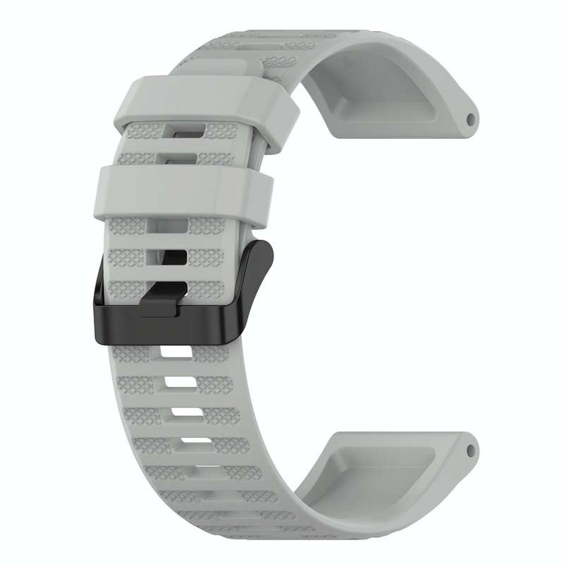For Garmin Approach S62 22mm Horizontal Texture Silicone Watch Band with Removal Tool(Grey)