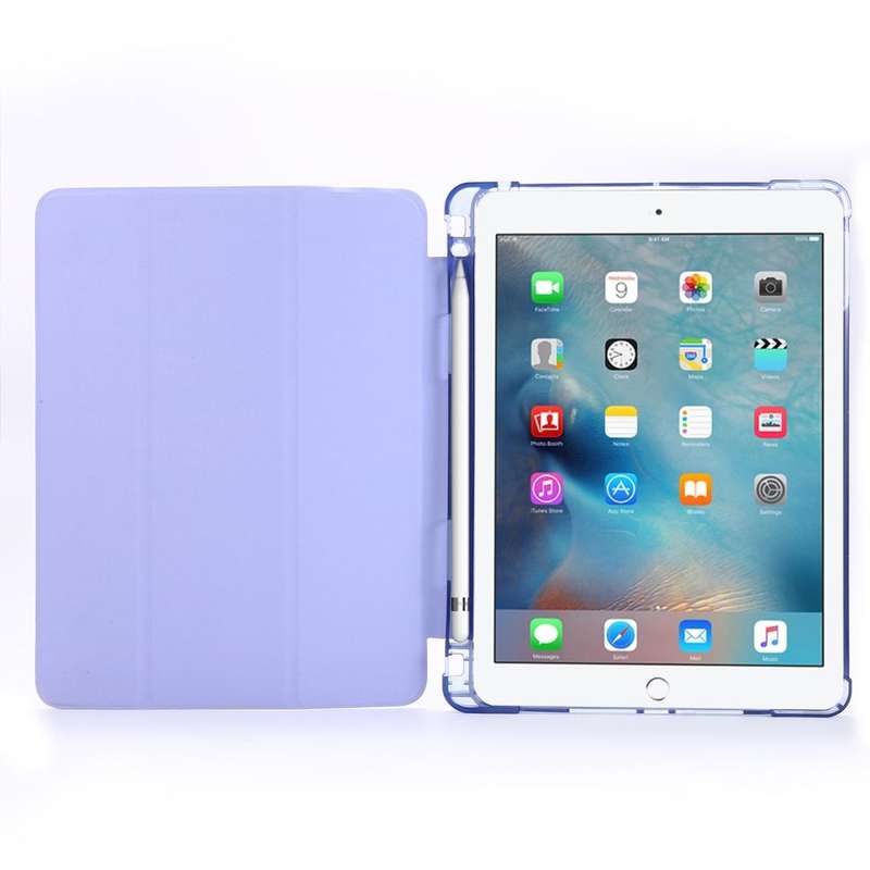 For iPad 9.7 (2018) & (2017) Airbag Horizontal Flip Leather Case with Three-fold Holder & Pen Hol...