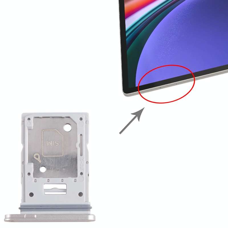For Samsung Galaxy Tab S9+ Original SIM + Micro SD Card Tray (Beige)