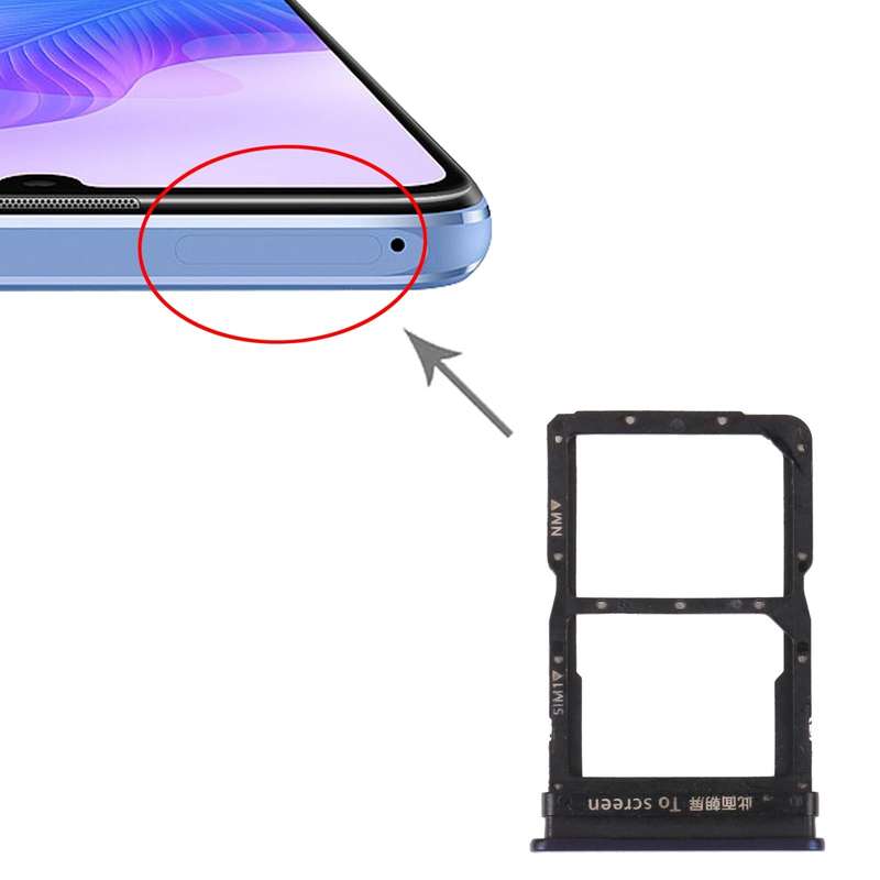 SIM Card Tray + NM Card Tray for Huawei Enjoy 20 Pro (Blue)