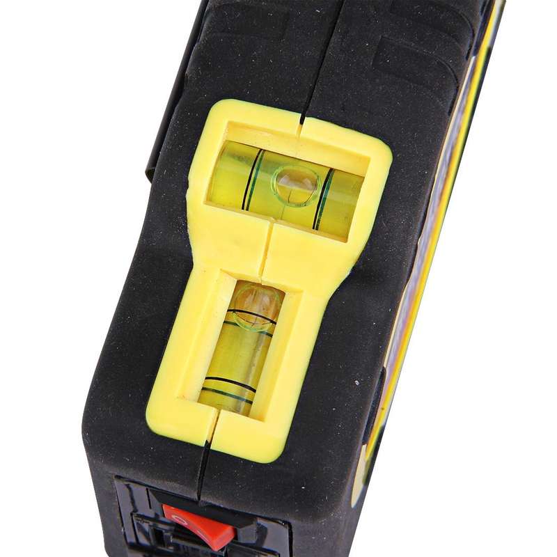 Laser Level with Tape Measure Pro (25 feet) & Belt Clip / Can be Attached to Tripod(Yellow)
