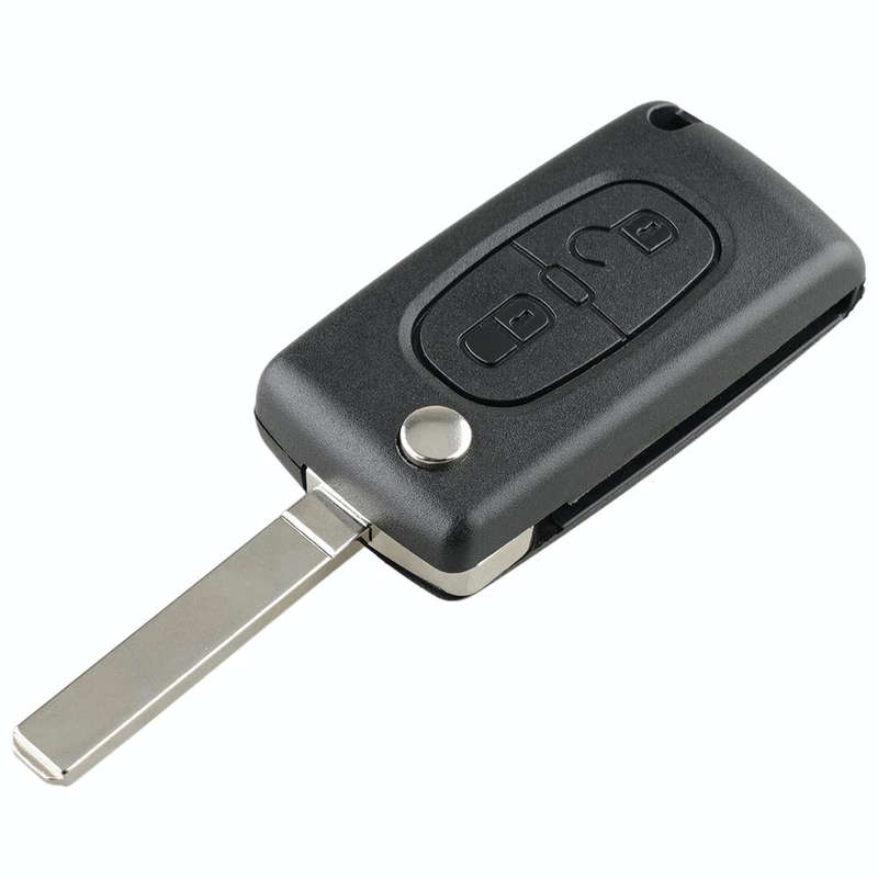 For PEUGEOT 2 Buttons Intelligent Remote Control Car Key with Integrated Chip & Battery & Holder,...