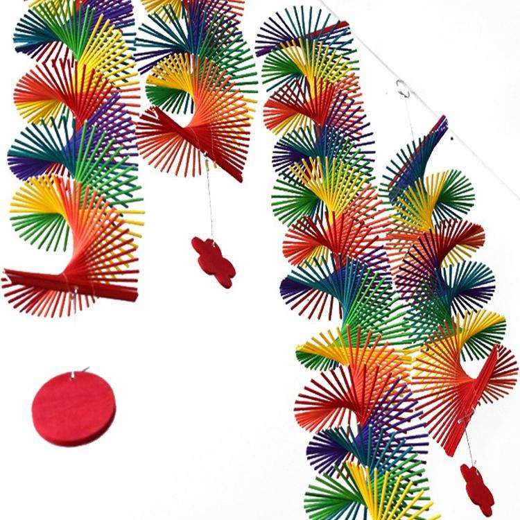 Classroom Wall Hanging Curtain Color Rotation Wind Turn, Size: 90x20cm