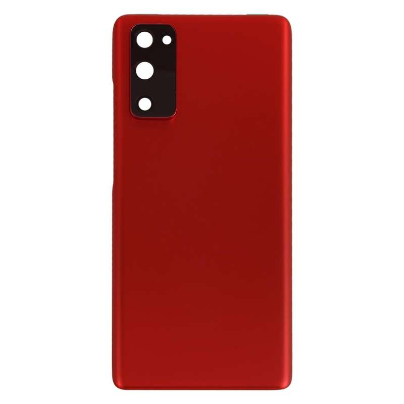 For Samsung Galaxy S20 FE Battery Back Cover with Camera Lens Cover (Red)