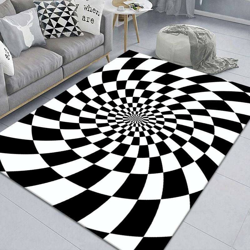 3D Stereo Rectangular Visual Geometric Living Room Carpet, Size: 40x60cm(10)