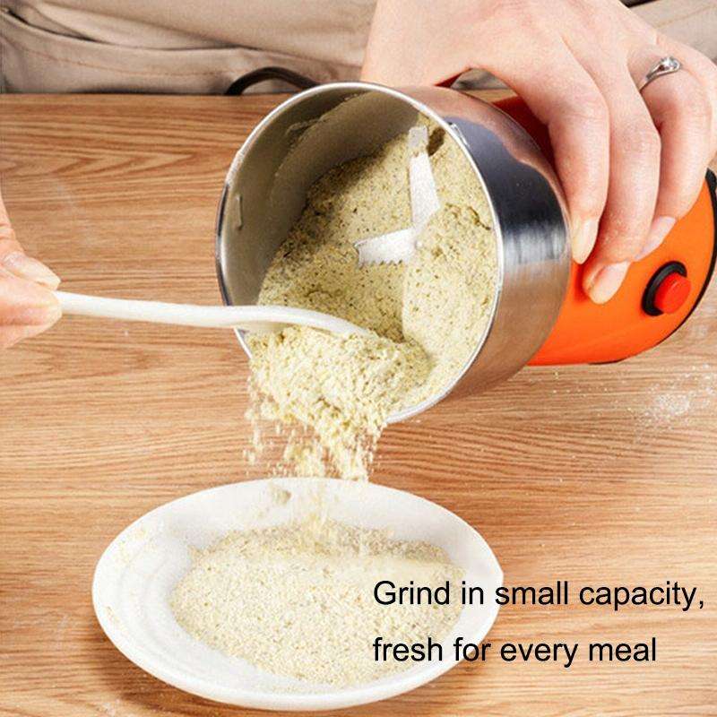 Pepper Stainless Steel Grinding Breaker Coffee Grinder EU Plug(Orange)