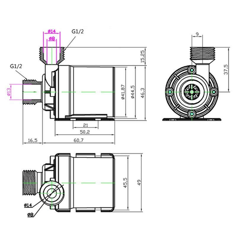 DC12V 3M Lift Brushless Motor Submersible Pump