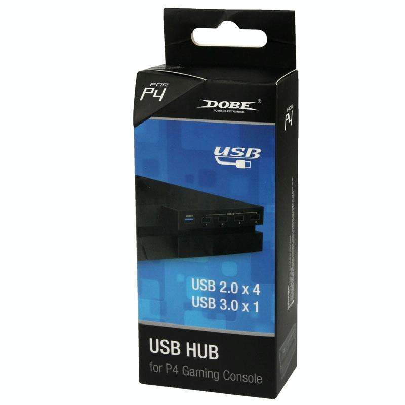 DOBE 2 to 5 USB Hub / Extender for PS4 Gaming Console(Black)